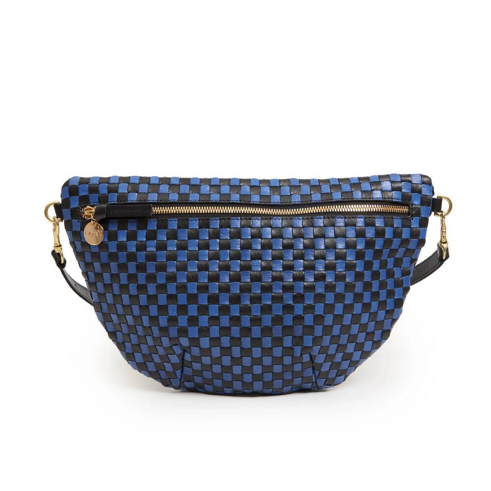NEW CLARE V. women's grande fanny bag in black cobalt